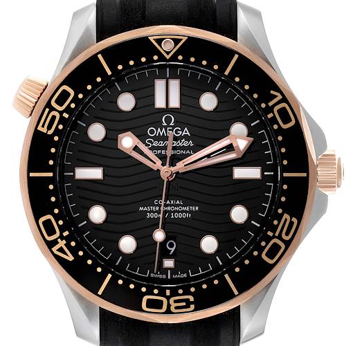 Photo of Omega Seamaster Steel Rose Gold Mens Watch 210.22.42.20.01.002 Box Card