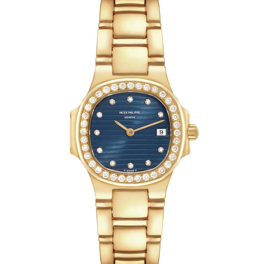 Patek Philippe Nautilus 18K Yellow Gold Diamond Ladies Watch 4700 SwissWatchExpo