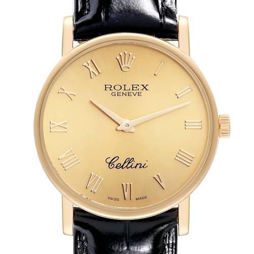 Photo of Rolex Cellini Classic Yellow Gold Champagne Dial Mens Watch 5115