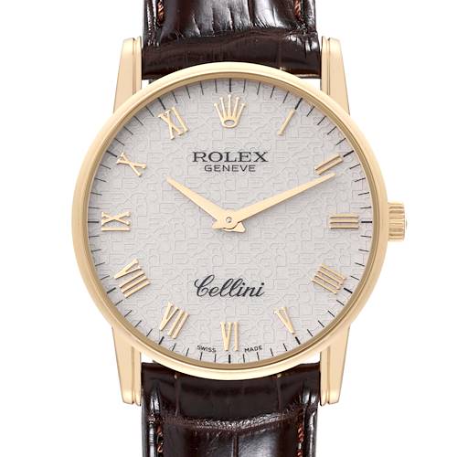 Photo of Rolex Cellini Classic Yellow Gold Ivory Anniversary Dial Mens Watch 5116