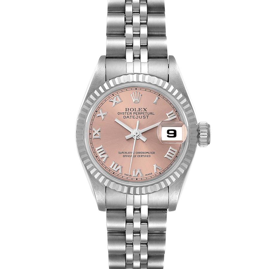 Rolex Datejust Steel White Gold Salmon Dial Ladies Watch 69174 Box Papers SwissWatchExpo