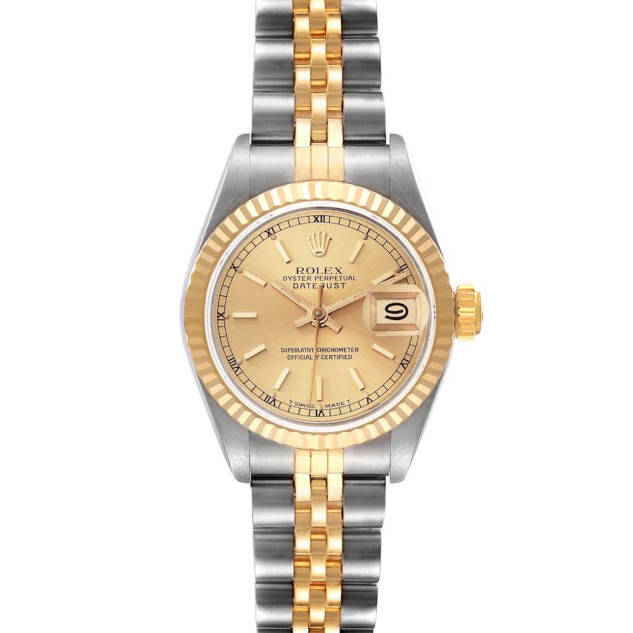 Rolex Datejust Steel Yellow Gold Ladies Watch 69173 Box Papers SwissWatchExpo