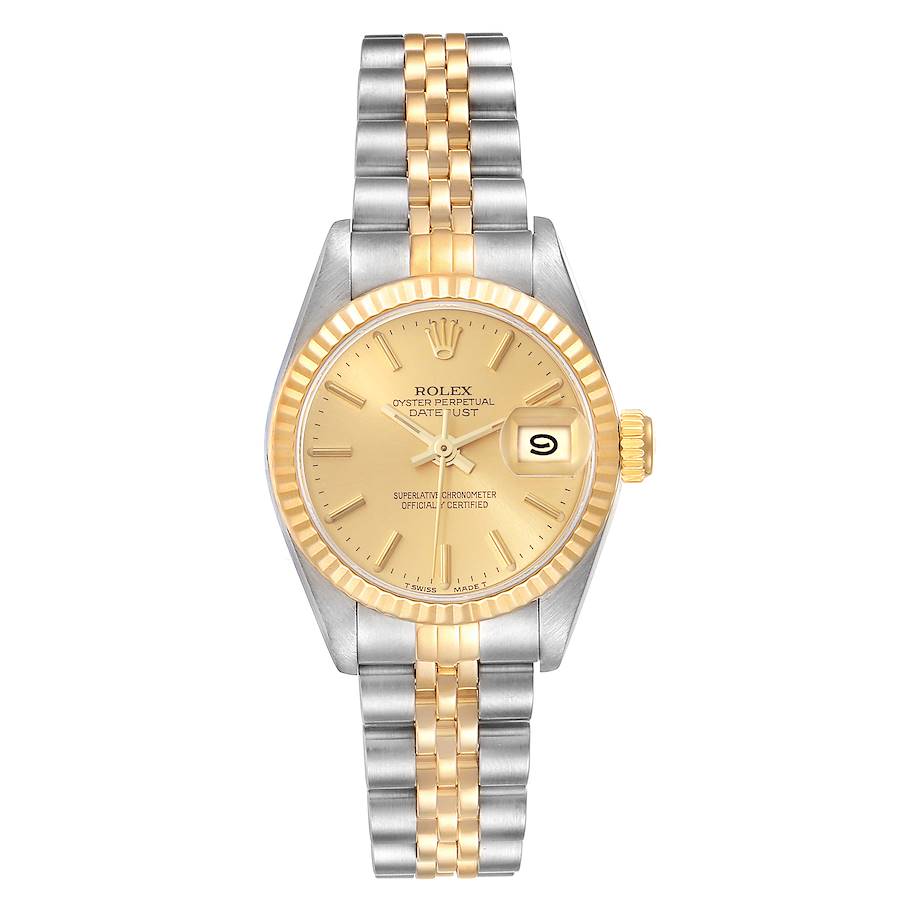 Rolex Datejust Steel Yellow Gold Ladies Watch 69173 Box Papers SwissWatchExpo