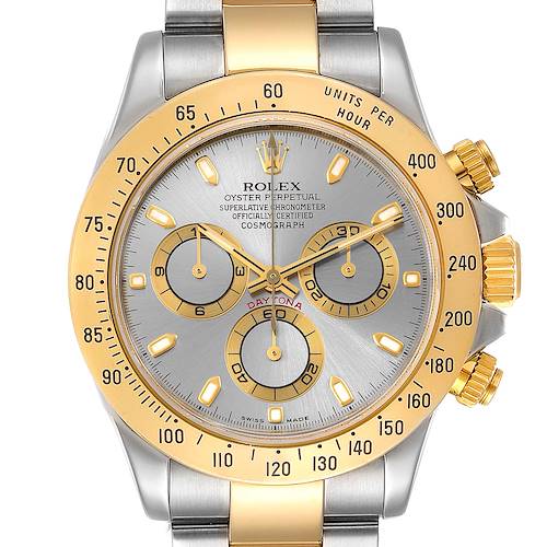 Photo of Rolex Daytona Steel 18k Yellow Gold Slate Dial Mens Watch 116523