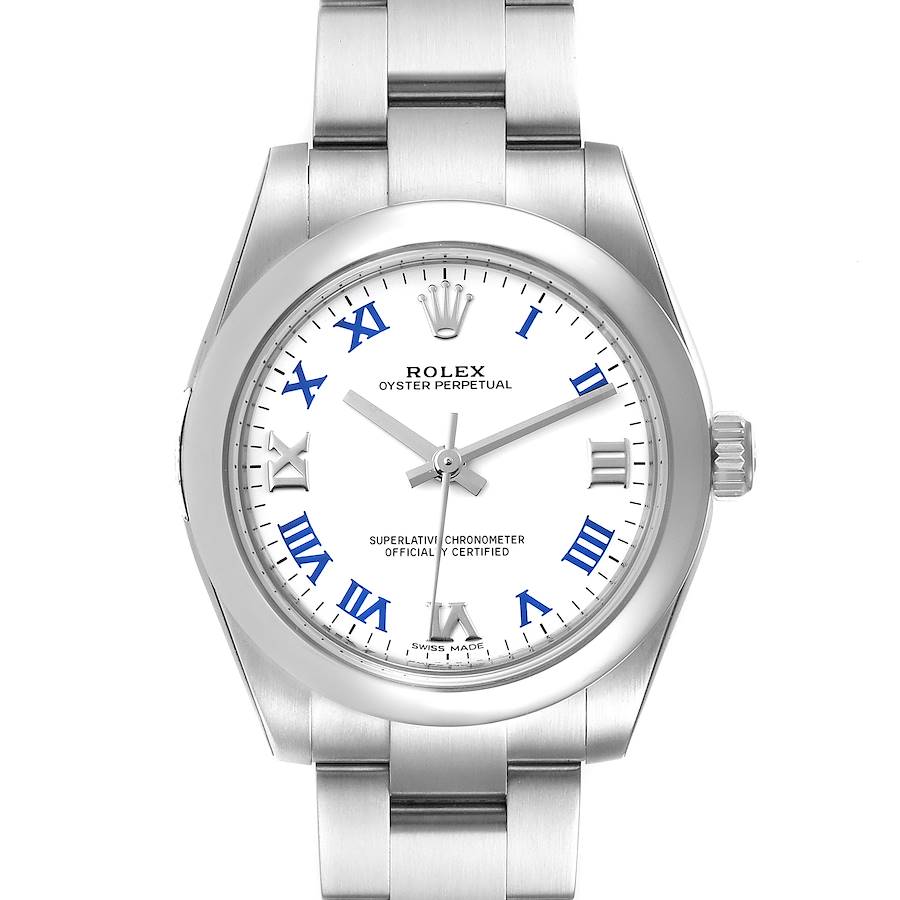Rolex Oyster Perpetual Midsize White Dial Ladies Watch 177200 Unworn SwissWatchExpo