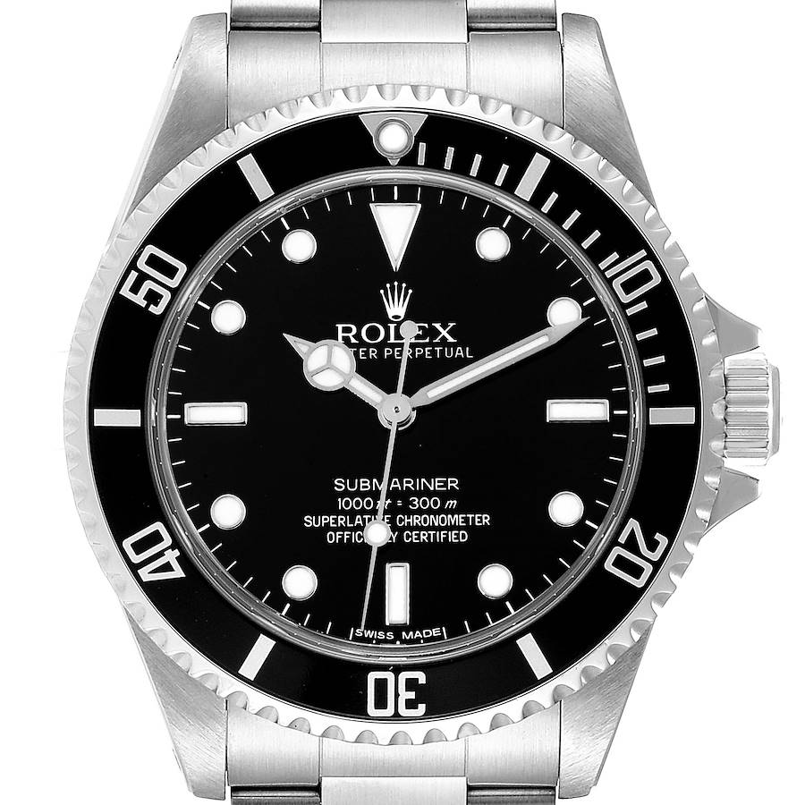 Rolex Submariner 40mm Non-Date 4 Liner Steel Mens Watch 14060 SwissWatchExpo