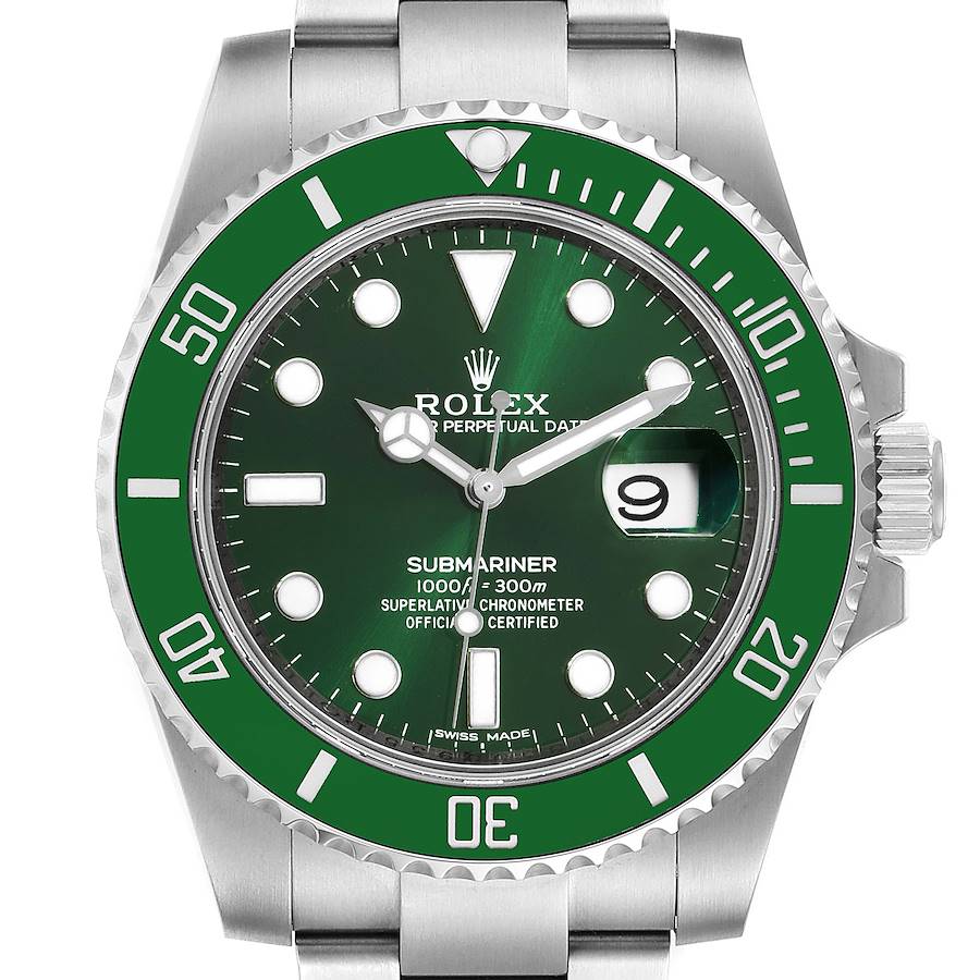 Rolex Submariner Hulk Green Dial Bezel Steel Mens Watch 116610 Unworn SwissWatchExpo