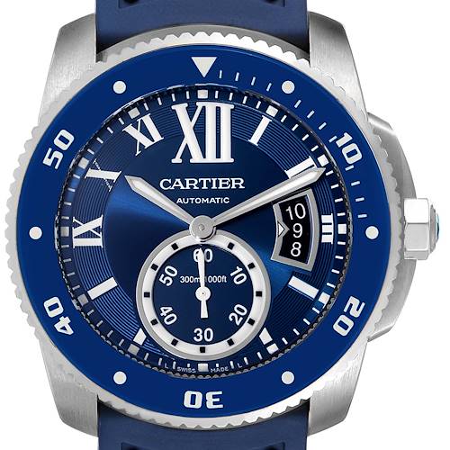 Photo of Cartier Calibre Diver Stainless Steel Blue Dial Watch WSCA0011
