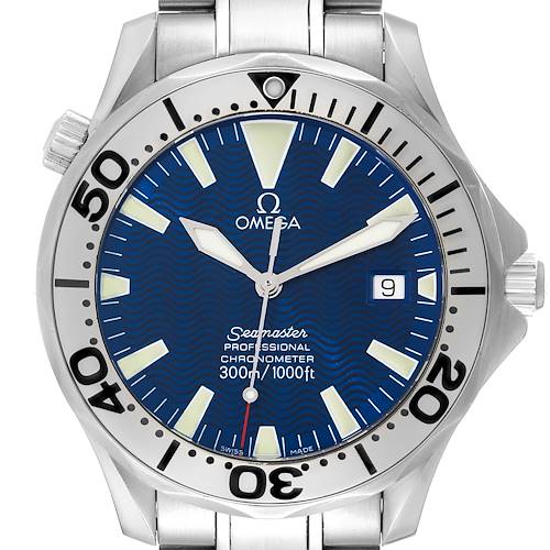 Photo of Omega Seamaster 300M Blue Dial Steel Mens Watch 2255.80.00 Box Card