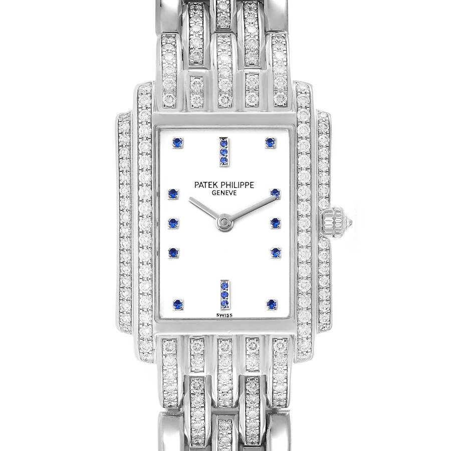Patek Philippe Gondolo 18k White Gold Diamond Ladies Watch 4825 SwissWatchExpo