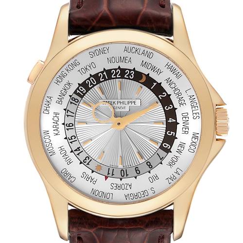 Photo of Patek Philippe World Time Complications 18k Yellow Gold Mens Watch 5130