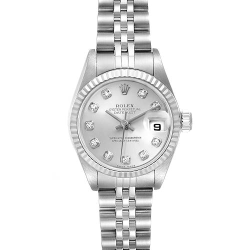 Photo of Rolex Datejust Steel White Gold Diamond Ladies Watch 79174 Box Papers