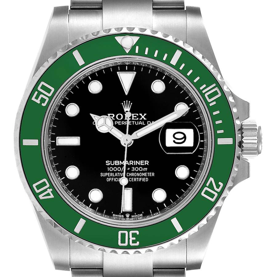 Rolex Submariner Green Kermit Cerachrom Mens Watch 126610LV Unworn SwissWatchExpo