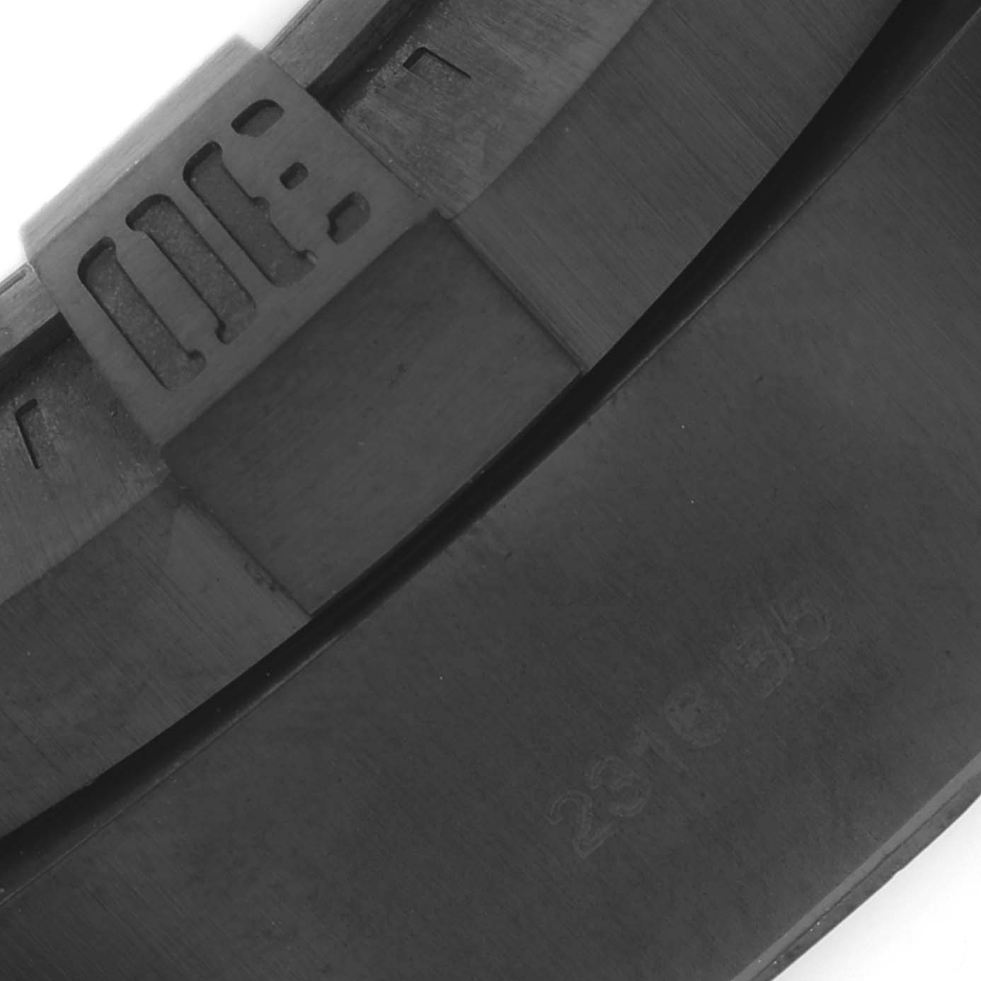 This image shows a close-up of the rubber strap of a Breitling Avenger M17331 Men's Stainless Steel Yellow Dial M17331 Men's Stainless Steel Yellow Dial watch.