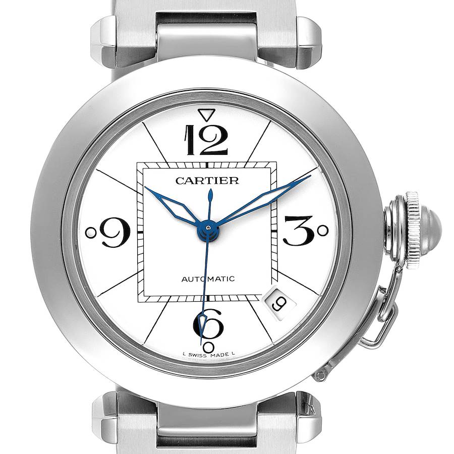 Cartier Pasha C White Dial Automatic Steel Unisex Watch W31074M7 SwissWatchExpo