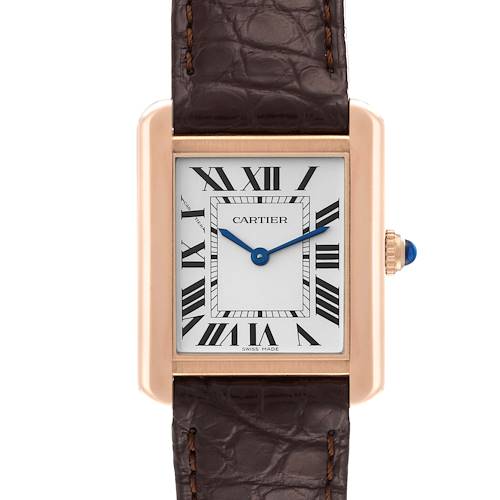 Photo of Cartier Tank Solo Rose Gold Steel Brown Dial Ladies Watch W5200024 Card
