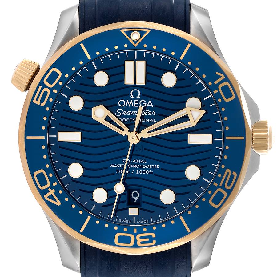Omega Seamaster Co-Axial Steel Yellow Gold Watch 210.22.42.20.03.001 Box Card SwissWatchExpo