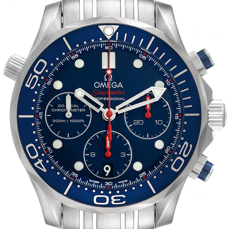 Omega Seamaster Diver 300M Blue Dial Steel Mens Watch 212.30.42.50.03.001 Box Card SwissWatchExpo