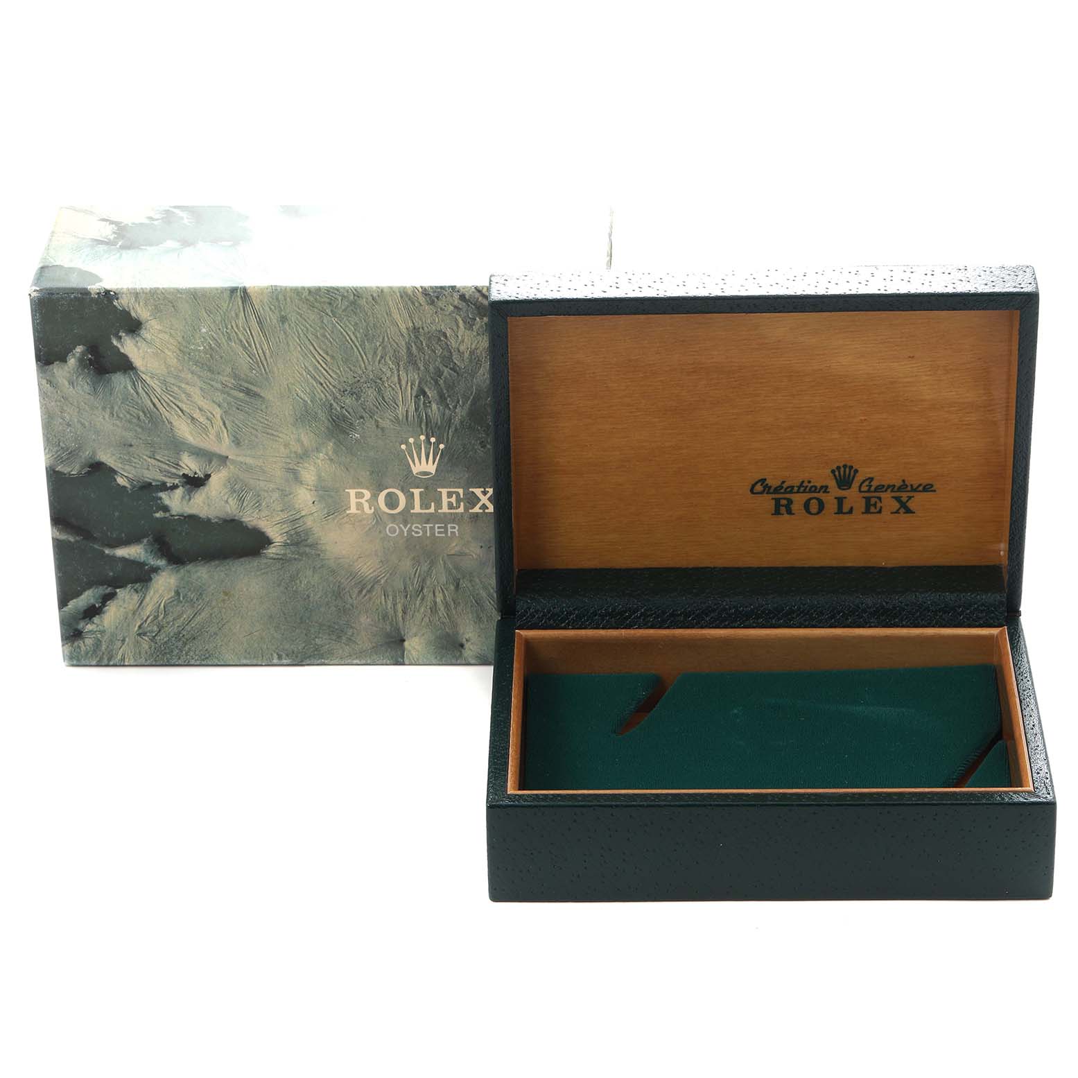 The image shows the open box of a Rolex GMT-Master model 16713, with the outer box and inner presentation case displayed from a front angle.