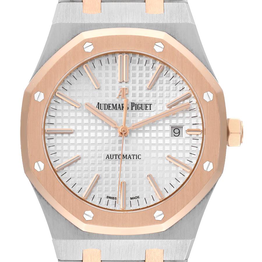 Audemars Piguet Royal Oak Steel Rose Gold Mens Watch 15000SR + 1 extra link SwissWatchExpo