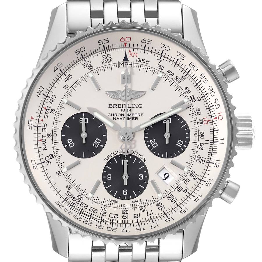 Breitling Navitimer 01 Panda Dial Automatic Steel Mens Watch AB0120 Box Card SwissWatchExpo