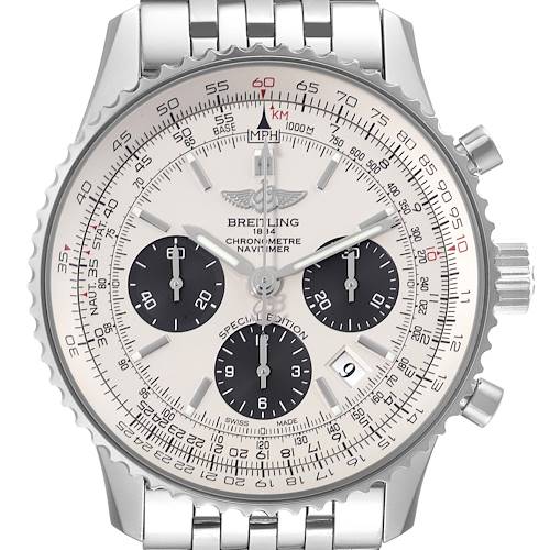 Photo of Breitling Navitimer 01 Panda Dial Automatic Steel Mens Watch AB0120 Box Card