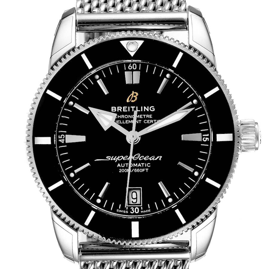 Breitling Superocean Heritage II 42 Black Dial Steel Mens Watch AB2010 Unworn SwissWatchExpo