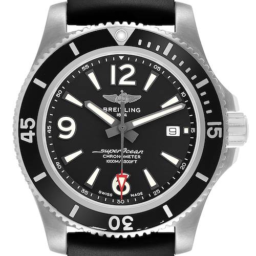 Photo of Breitling Superocean II Black Dial Bezel Steel Mens Watch A17367