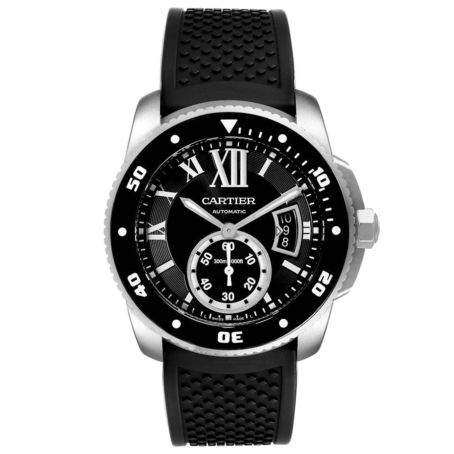 Cartier mens watch sales rubber band