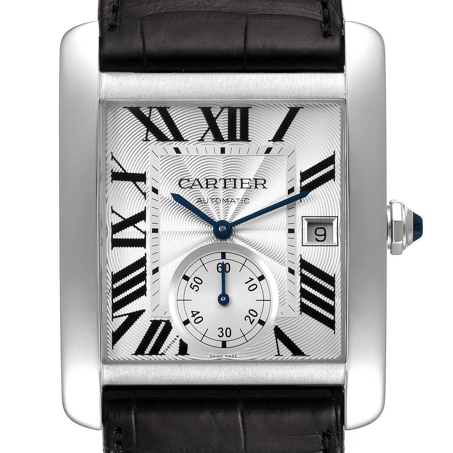 Cartier Tank MC Silver Dial Automatic Steel Mens Watch W5330003 SwissWatchExpo