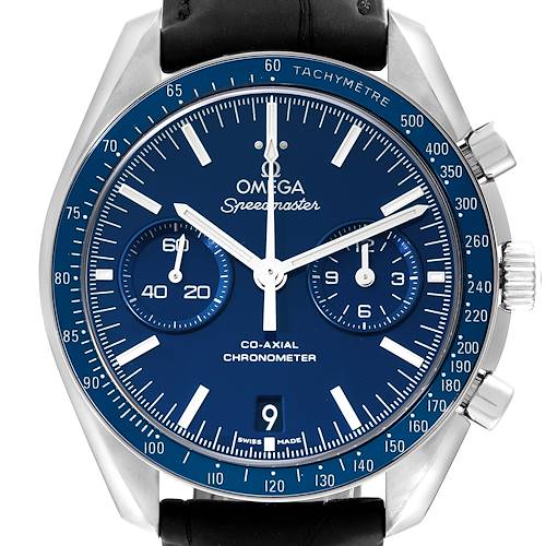 Photo of Omega Speedmaster Blue Dial Titanium Mens MoonWatch 311.93.44.51.03.001 Box Card