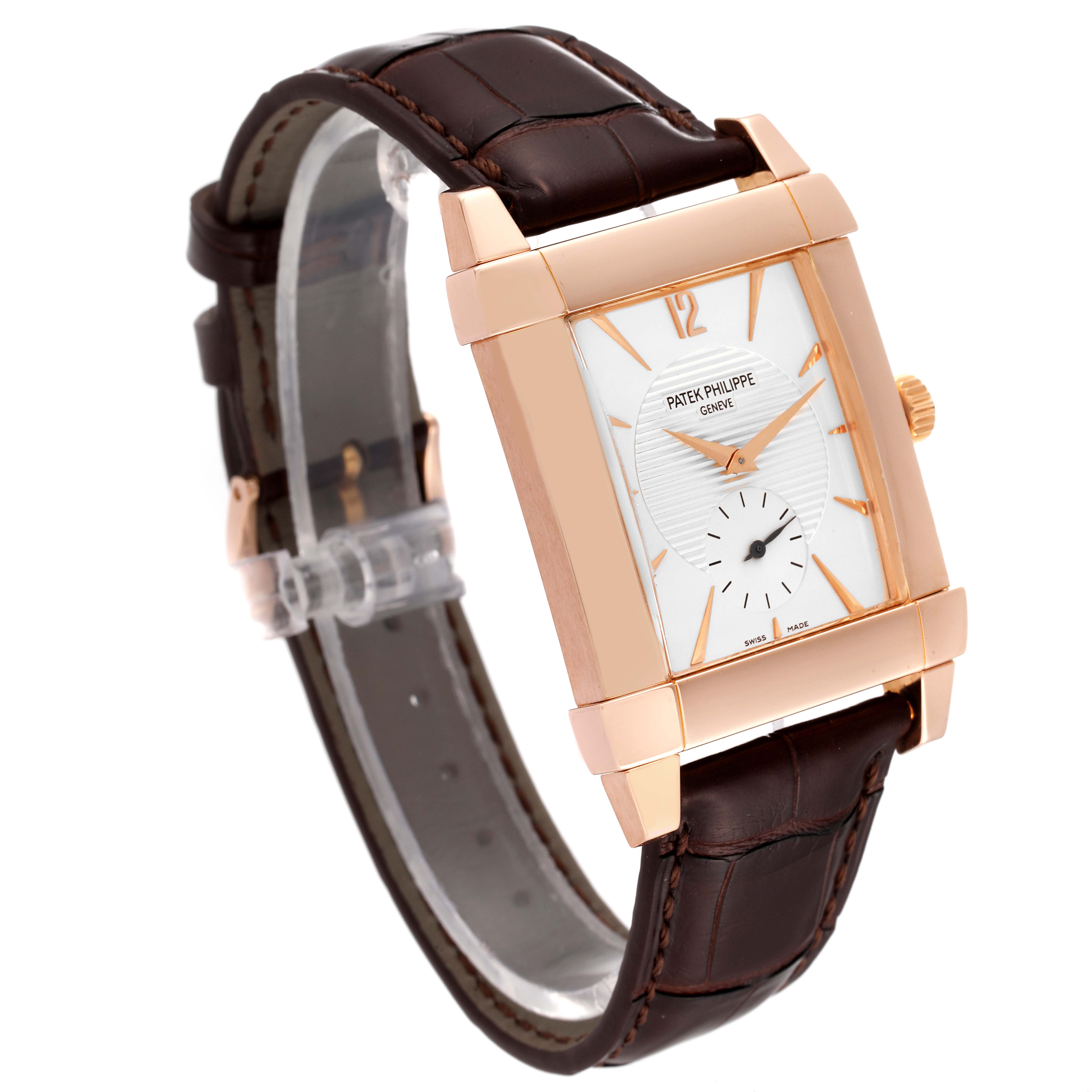 Patek Philippe Gondolo Small Seconds Rose Gold Silver Dial Mens Watch ...