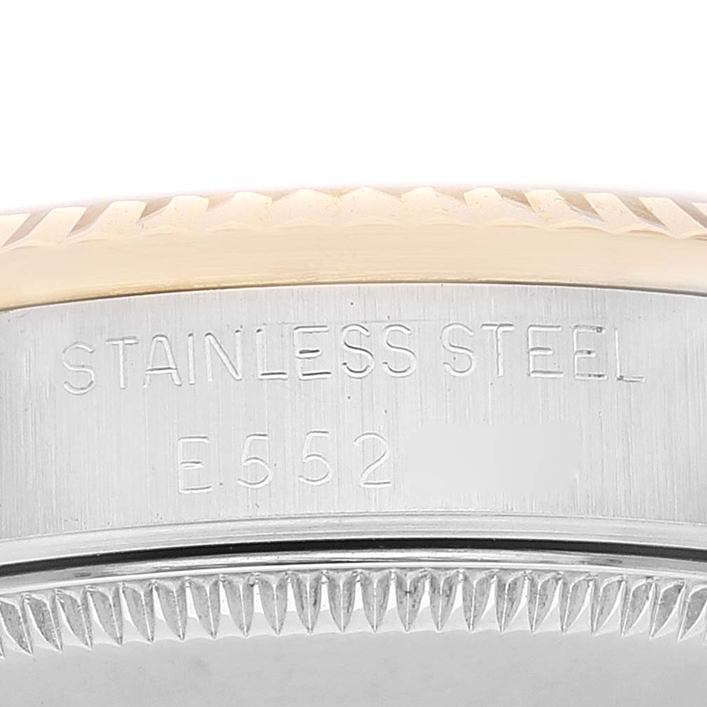 This image shows the side engraved with "STAINLESS STEEL" of a Mid-Size Rolex watch case.