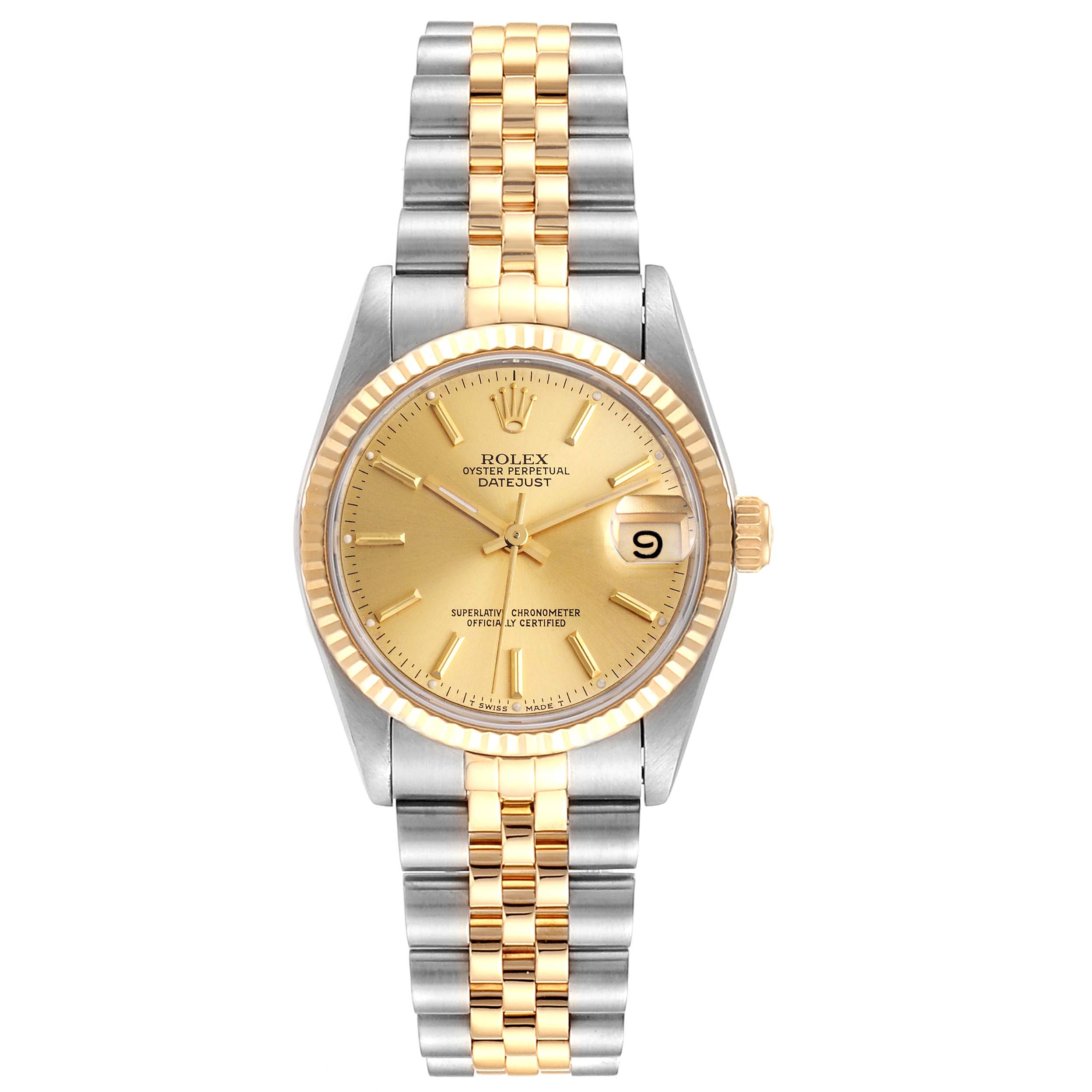 Rolex Datejust Midsize 31 Steel Yellow Gold Ladies Watch 68273 ...