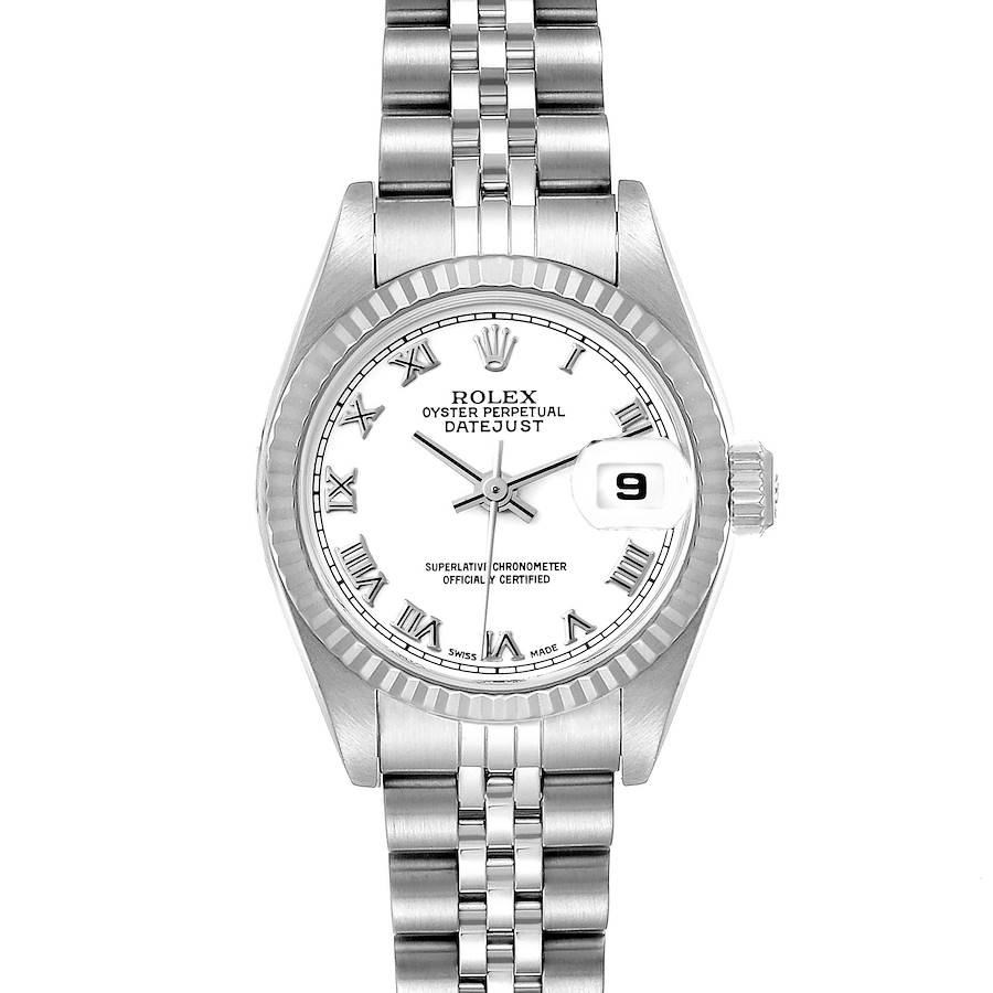 Rolex Datejust Steel White Gold Roman Ladies Watch 79174 Box Papers SwissWatchExpo