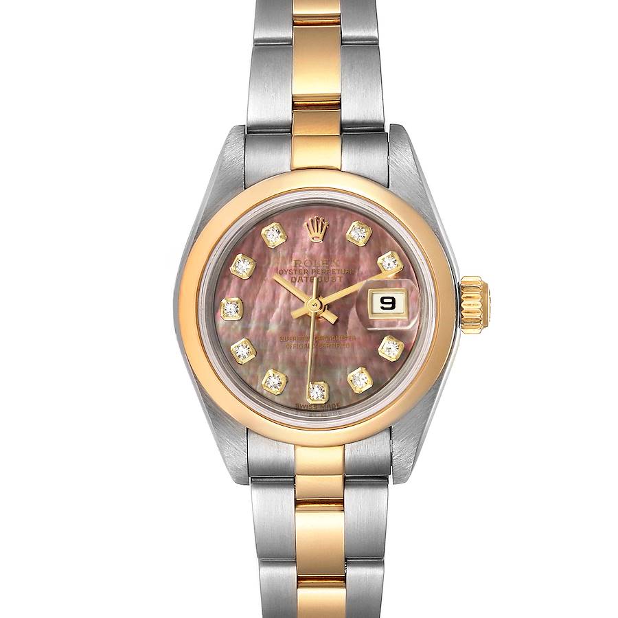 Rolex Datejust Steel Yellow Gold MOP Diamond Ladies Watch 79163 Box Papers SwissWatchExpo
