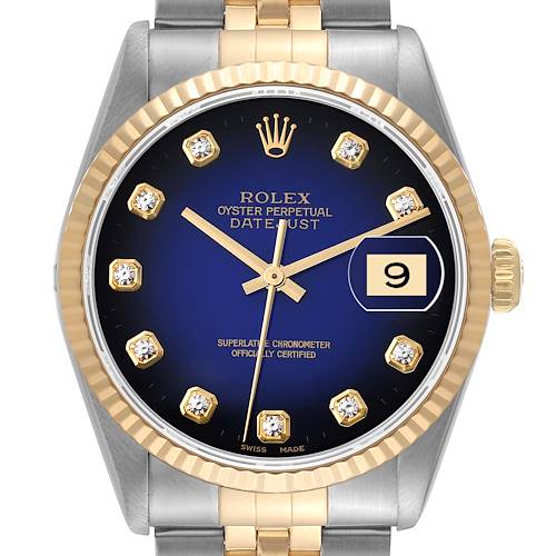 Photo of NOT FOR SALE Rolex Datejust Steel Yellow Gold Vignette Diamond Dial Mens Watch 16233 PARTIAL PAYMENT