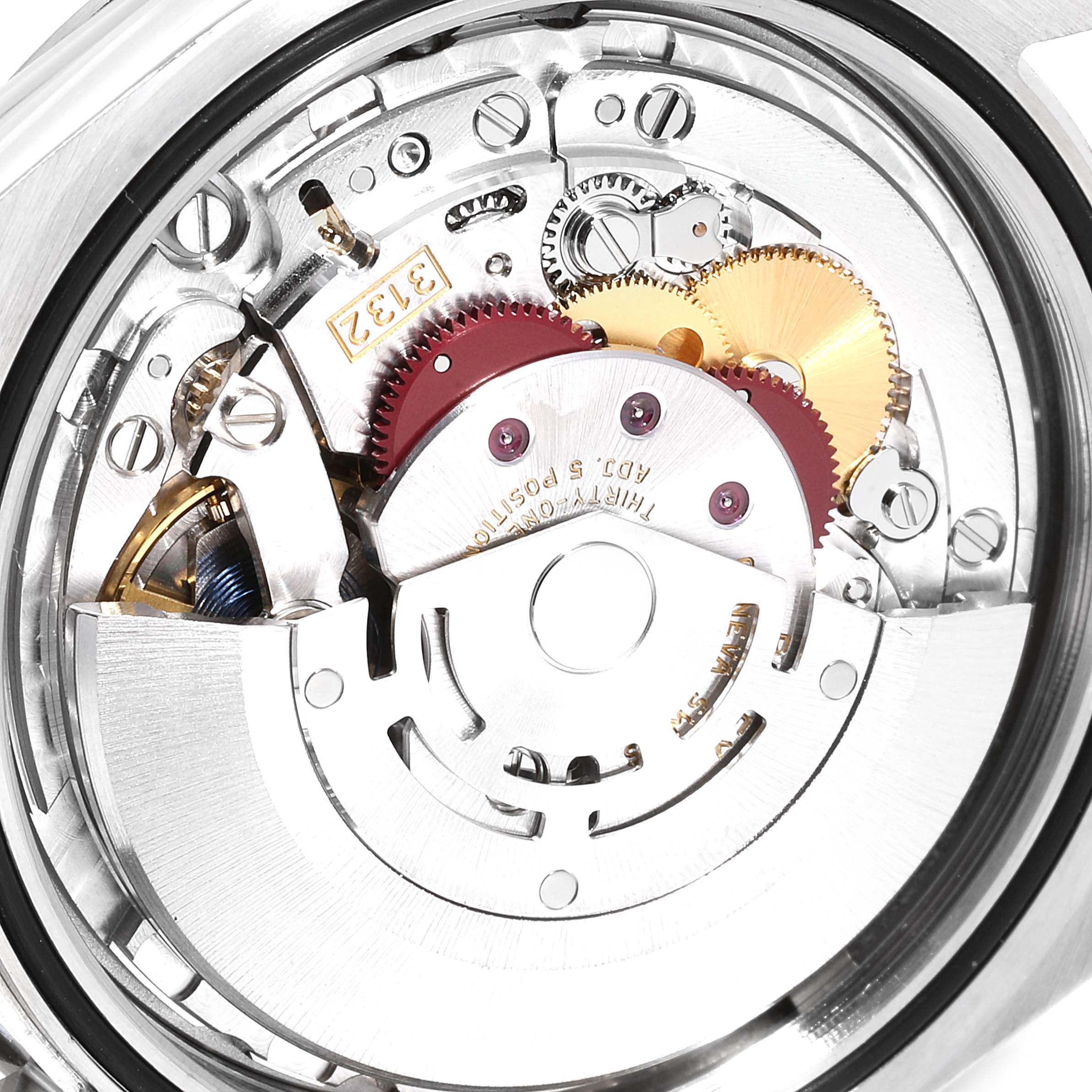 This image shows the internal mechanical movements of a Rolex Explorer 214270 Men
s Stainless Steel Black Dial 214270 Men
s Stainless Steel Black Dial watch closely.