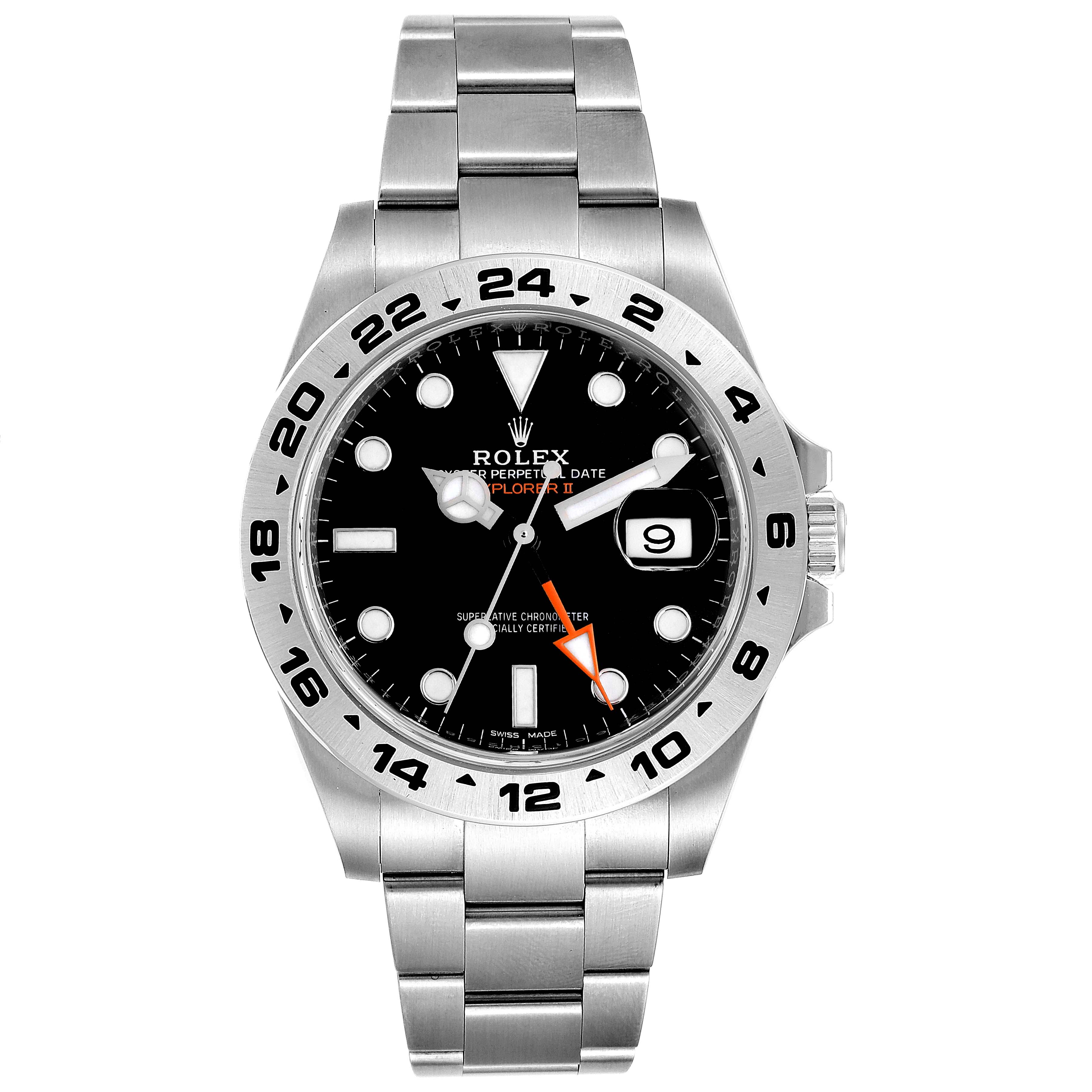 Rolex Explorer II 42mm Black Dial Steel Mens Watch 216570 | SwissWatchExpo