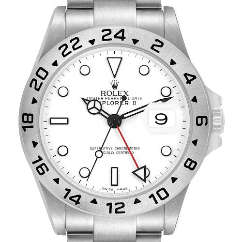 Photo of Rolex Explorer II Steel Parachrom Polar White Dial Mens Watch 16570