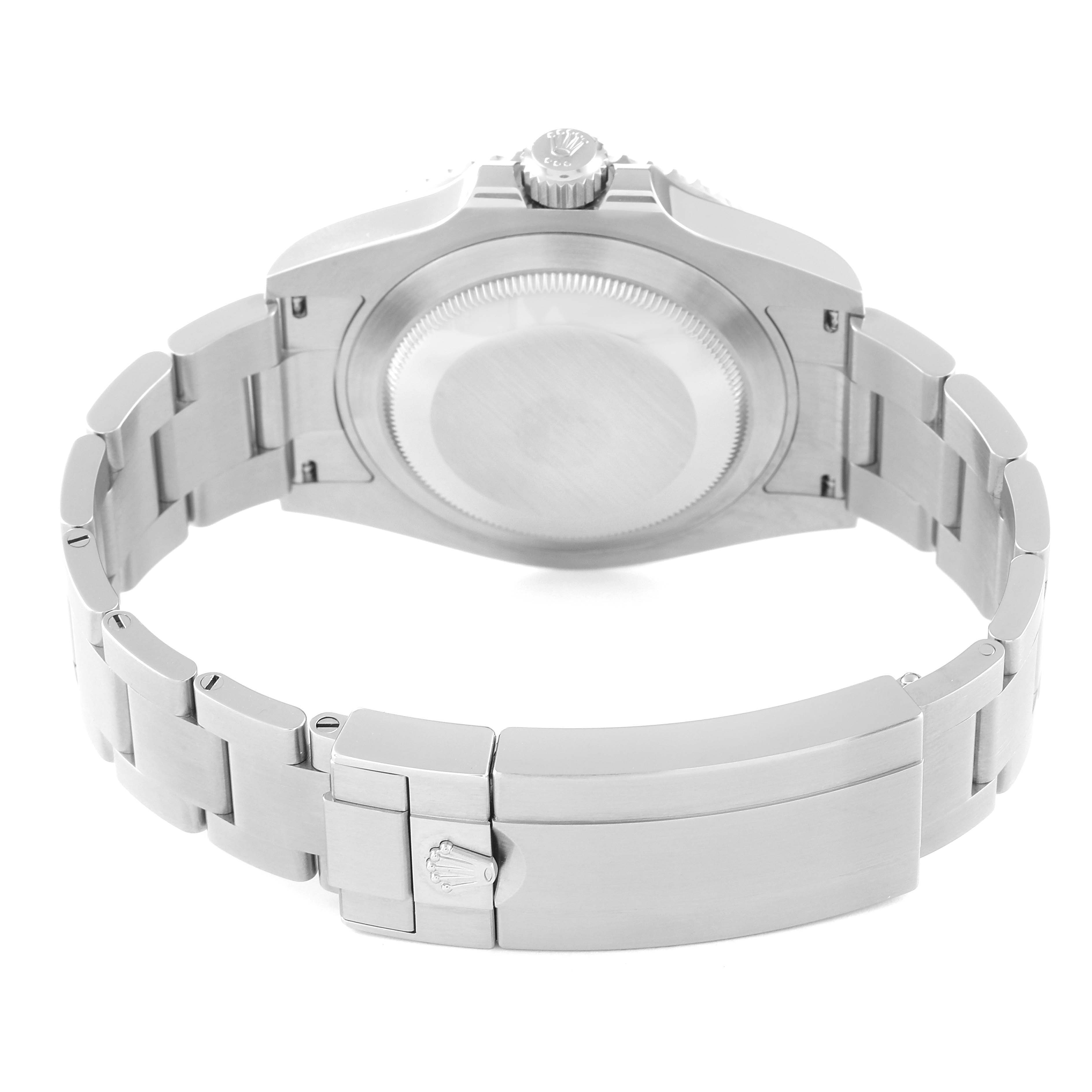 The image shows the back case and closed clasp of the Rolex Submariner 126610 Men
s Stainless Steel Black Dial 126610 Men
s Stainless Steel Black Dial watch, viewed from the rear.