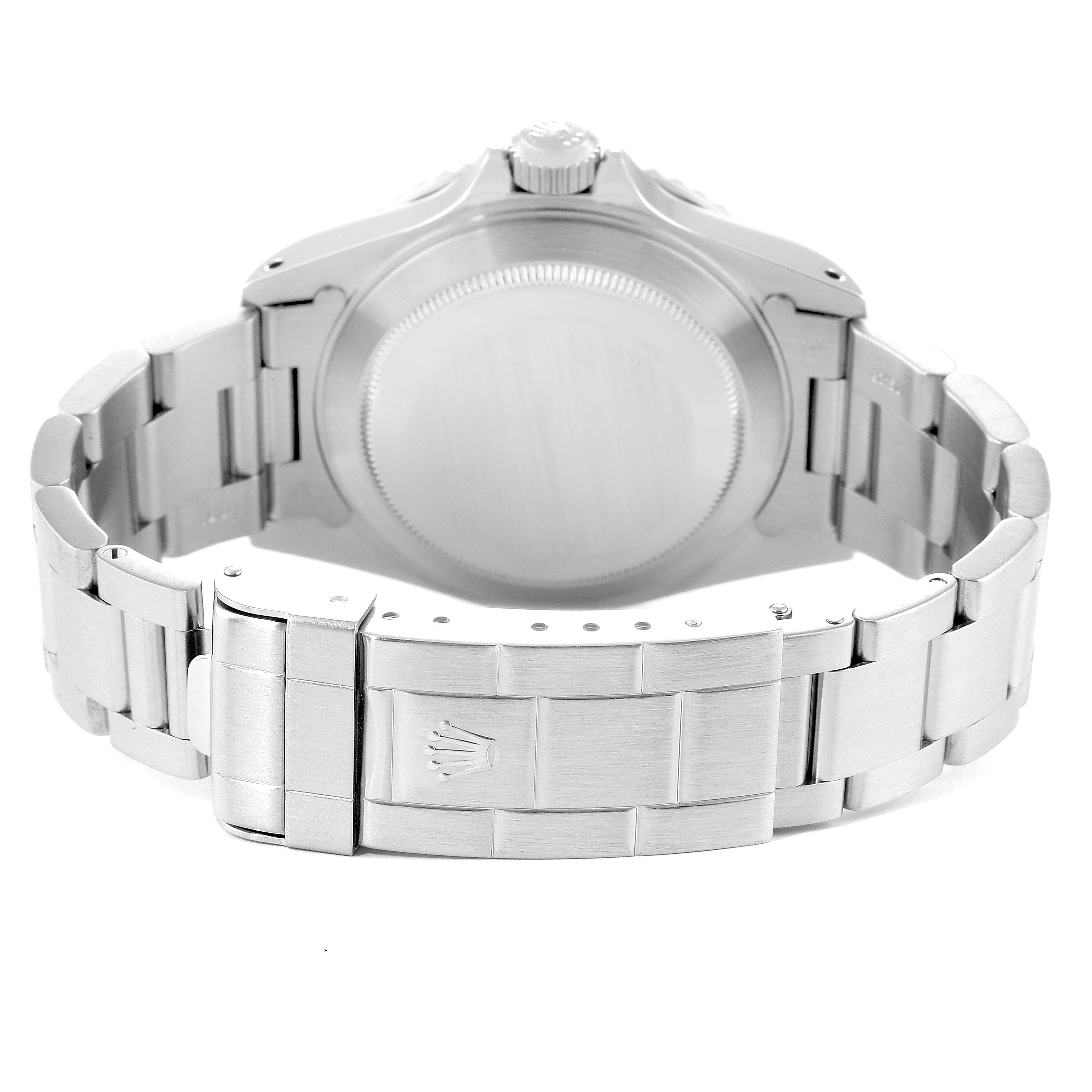 The image shows the back view, clasp, and bracelet of a Rolex Submariner 14060 Men
s Stainless Steel Black Dial 14060 Men
s Stainless Steel Black Dial watch.