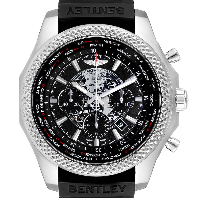 Breitling Bentley GMT B05 Unitime Black Dial Mens Watch AB0521 Box Card SwissWatchExpo