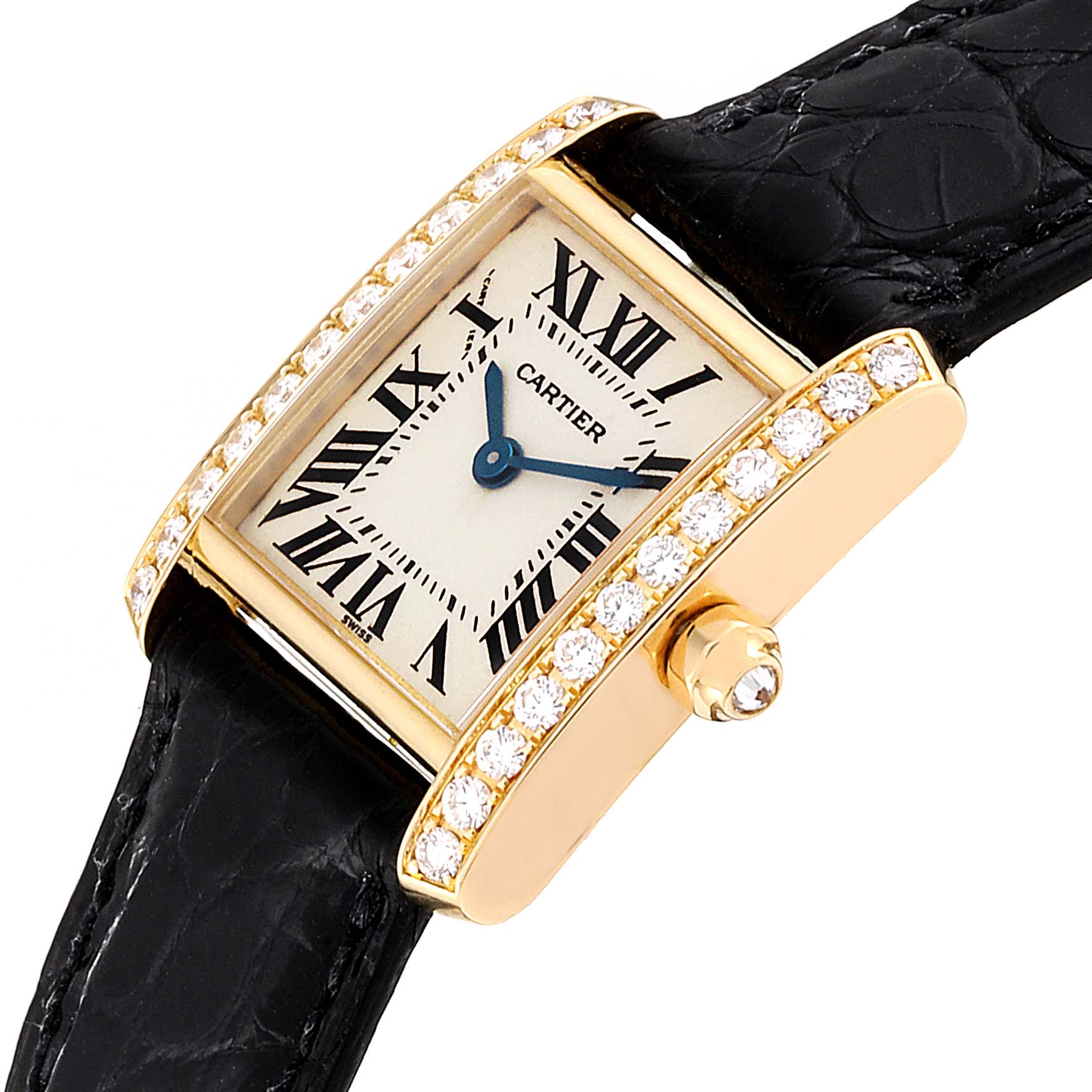 Cartier Tank Francaise 18K Yellow Gold Diamond Ladies Watch WE100131