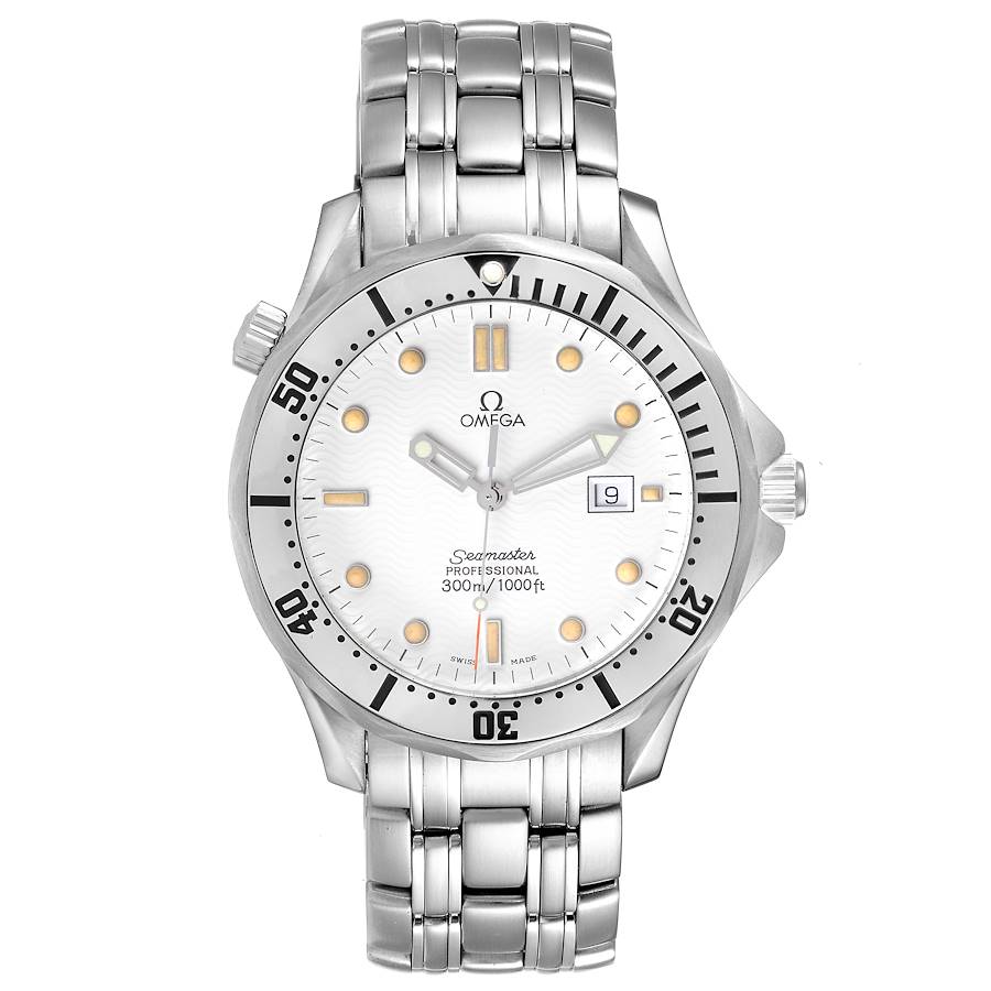 Omega Seamaster 300m White Wave Dial 