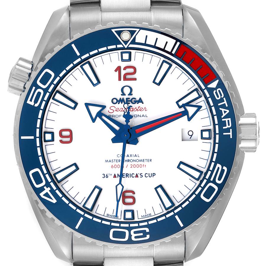 Omega Seamaster Planet Ocean America Cup Limited Edition Watch 215.32.43.21.04.001 Box Card SwissWatchExpo