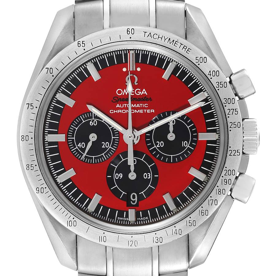 Omega Speedmaster Schumacher Legend Red LE Steel Mens Watch 3506.61.00 Box Card SwissWatchExpo