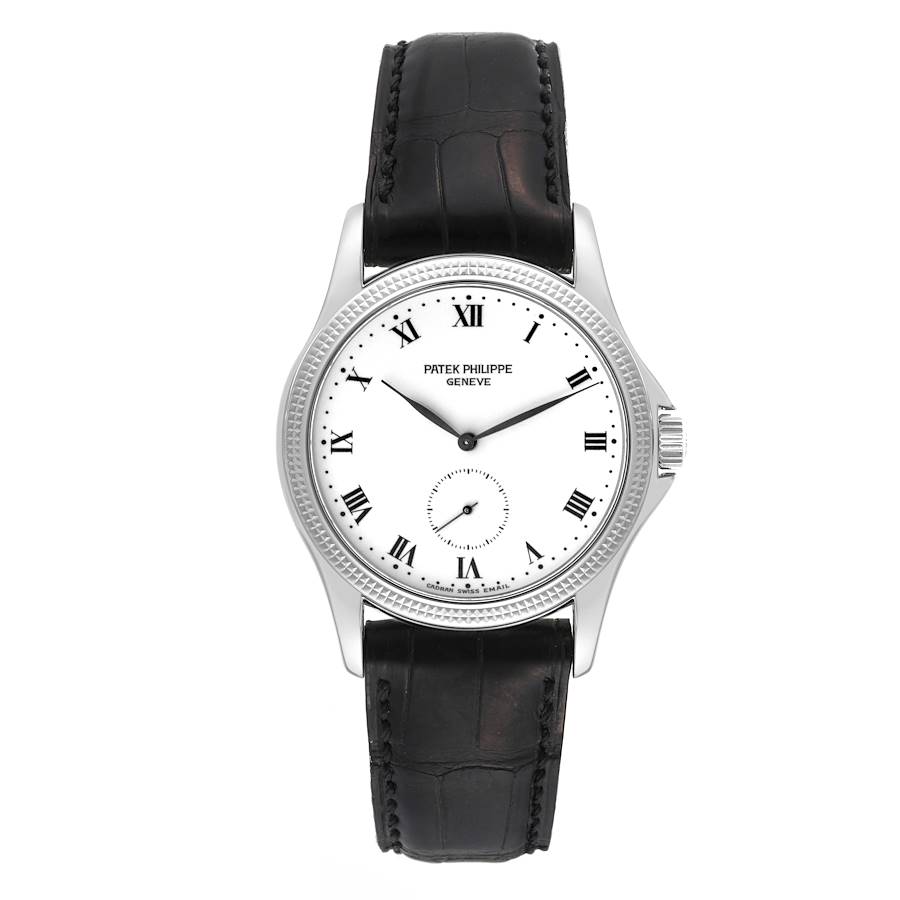 Patek Philippe Calatrava White Gold White Dial Mens Watch 5115 Box Papers