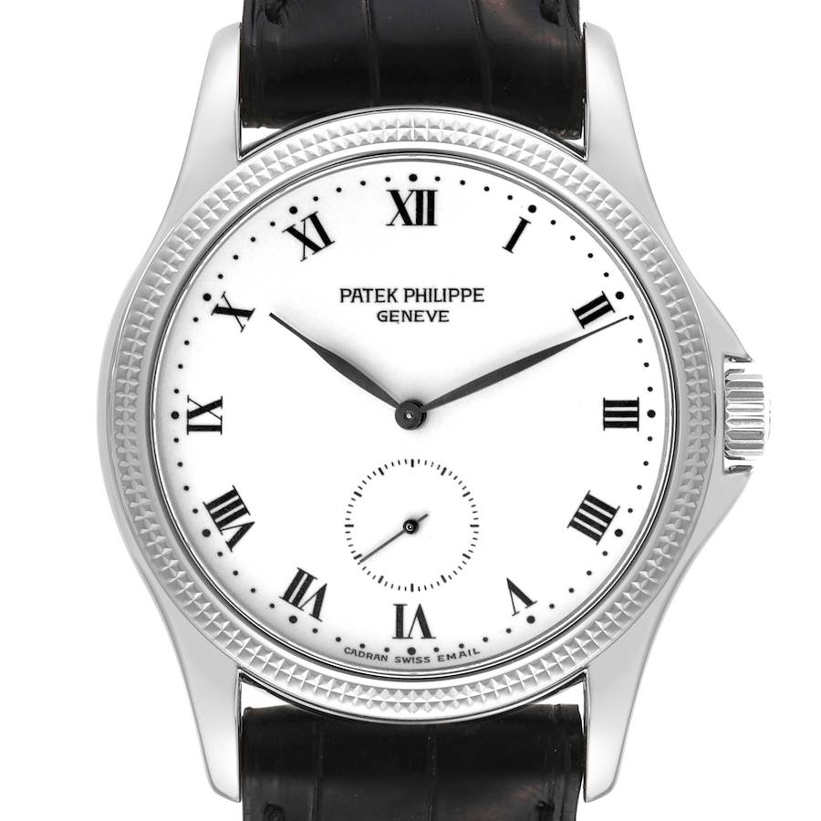 Patek Philippe Calatrava White Gold White Dial Mens Watch 5115 Box Papers SwissWatchExpo