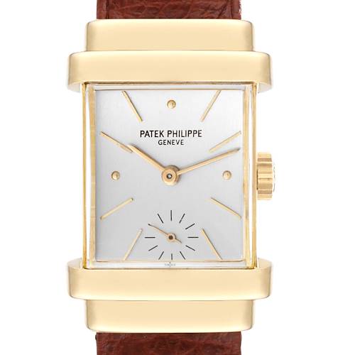 Photo of Patek Philippe Top Hat Yellow Gold Silver Dial Vintage Mens Watch 1450